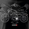Harley Iron 883 pánské tričko na motorce černé REGULAR