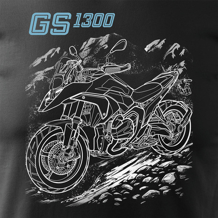 Motorka tričko BMW GS R 1300 sběratelské pánské černé REGULAR