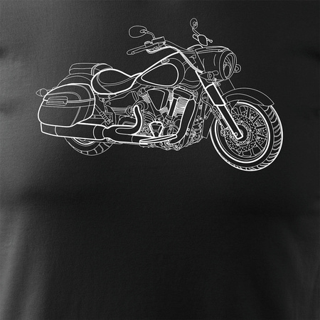 Yamaha Stratoliner XV 1900 pánské tričko na motorku černé REGULAR