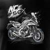Honda NC 750 X NC750X pánské tričko na motorku černé REGULAR