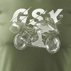 Suzuki GSX 1000 GT pánské khaki tričko REGULAR na motorku