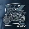 Honda X-ADV XADV pánské námořnicky modré tričko na motorku REGULAR