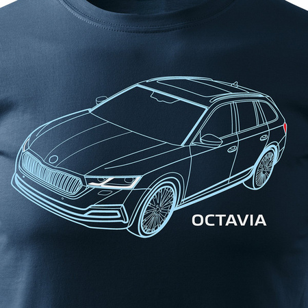 Pánské tričko Škoda Octavia tmavě modré REGULAR
