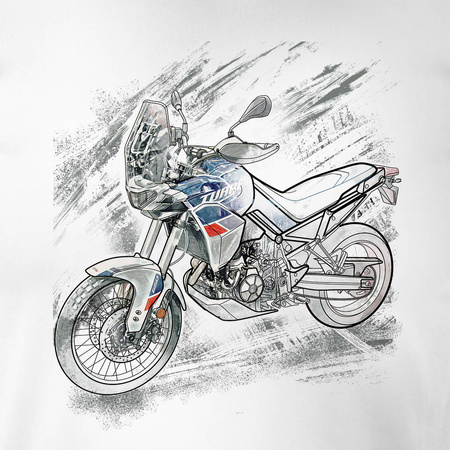 Aprilla Tuareg 660 pánské tričko na motorku bílá