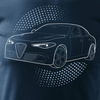Alfa Romeo Giulia Veloce pánské tmavě modré tričko s motivem auta REGULAR