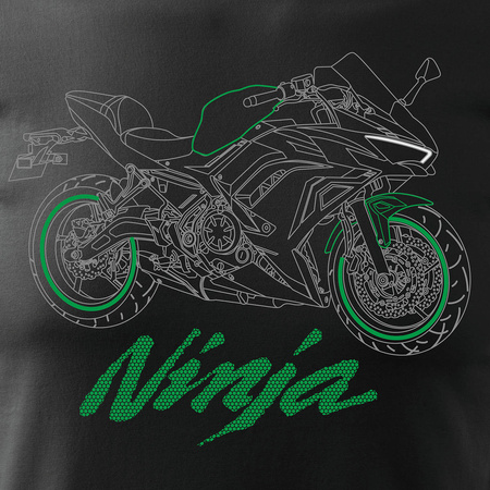 Kawasaki Ninja 650 pánské tričko na motorku černé REGULAR