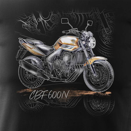 Honda CBF 600 N pánské tričko na motorku černé REGULAR