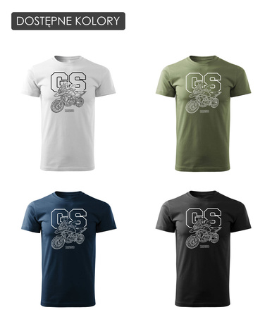 BMW GS 1250 ADVENTURE pánské tričko na motorku černé REGULAR