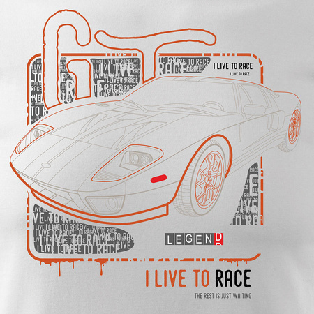 Automobilové tričko s autem Ford GT pánské bílé REGULAR