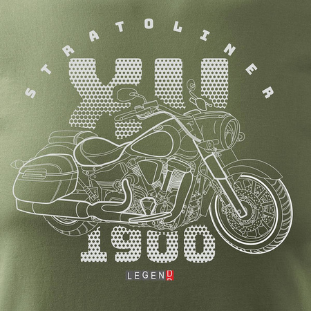 Yamaha Stratoliner XV 1900 pánské khaki tričko na motorku REGULAR