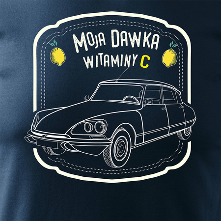 Citroen auto Tričko Citroen DS 19 21 23 ID 19 21 pánské tmavě modré