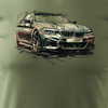 Sběratelské tričko s pánským khaki autem BMW řady 5 M5 REGULAR