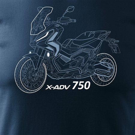 Honda X-ADV XADV 750 pánské tmavě modré tričko na motorku REGULAR