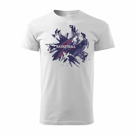 Pánské basketbalové tričko bílé REGULAR