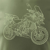 Triumph Tiger pánské khaki tričko REGULAR s motivem motocyklu