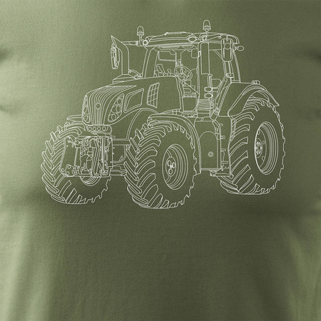 Pánské khaki tričko New Holland REGULAR pro traktory