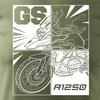 BMW GS 1250 ADVENTURE pánské khaki tričko REGULAR motorka motorka