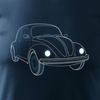 VW Beetle hrbáč auto tričko pánské tmavě modré REGULAR