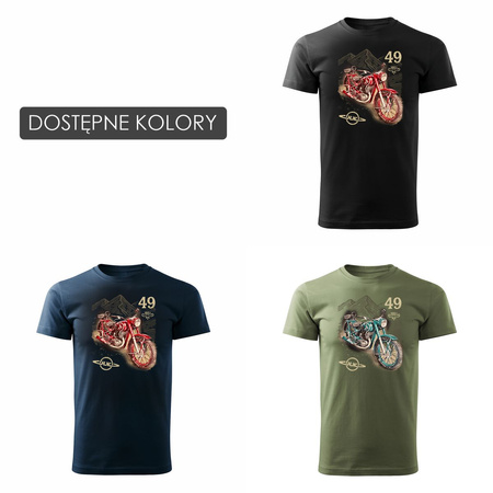 Iz 49 legend pánské khaki tričko REGULAR motorka