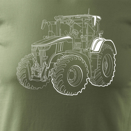 Výprodej - John Deere košile s traktorem farmářská košile pánská khaki REGULAR