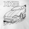 Pánské tričko jaguar xk8 auto bílé REGULAR