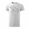 Pánské tričko s motokárou bílé REGULAR