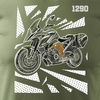KTM 1290 Super Duke GT pánské khaki tričko na motorku REGULAR