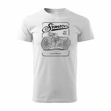 Simson AWO 425 Legend pánské bílé tričko REGULAR na motorku