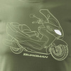 Suzuki Burgman pánské khaki tričko pro skútry REGULAR