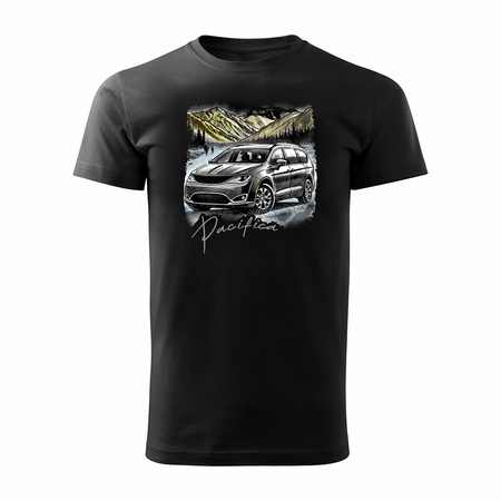 Chrysler Pacifica pánské tričko s motivem auta černé REGULAR
