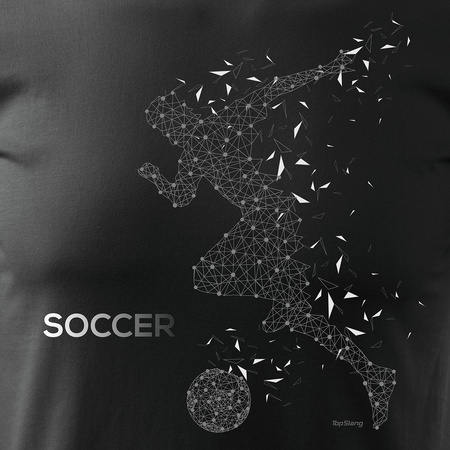 Pánské fotbalové tričko černé REGULAR