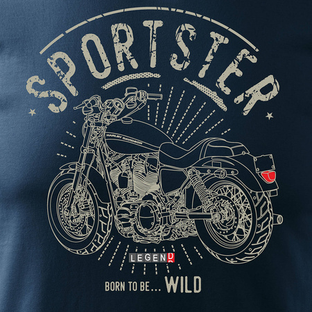 HARLEY SPORTSTER pánské námořnicky modré tričko REGULAR na motorku