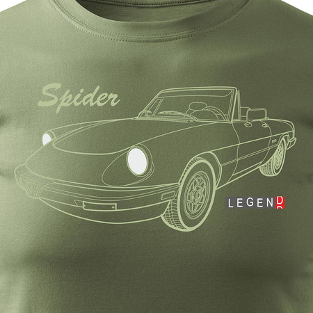 Alfa Romeo Spider Cabrio 105 pánské khaki tričko REGULAR