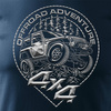 Pánské tričko 4x4 off-road jeep rally námořnicky modré REGULAR