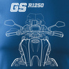 BMW GS 1250 ADVENTURE pánské tričko na motorku modré REGULAR
