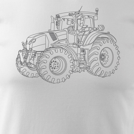 Claas traktor tričko pro farmáře pánské bílé REGULAR