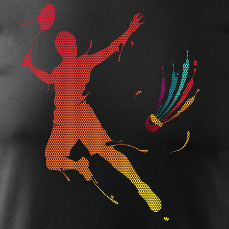 Pánské badmintonové tričko černé REGULAR