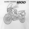 Yamaha Super Tenere 1200 pánské tričko na motorku bílé REGULAR