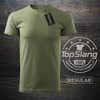 Topslang army green khaki pánské bavlněné tričko zelené REGULAR