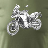 BMW GS F850 khaki pánské tričko na motorku motorka