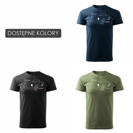 Alfa Romeo Spider Cabrio 105 pánské tričko černé REGULAR