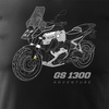 BMW GS R 1300 Adventure pánské tričko na motorku černé REGULAR