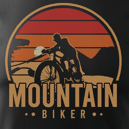 MTB pánský dres na horské kolo černý REGULAR