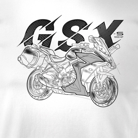 Suzuki GSX 1000 GT pánské tričko na motorku bílé REGULAR