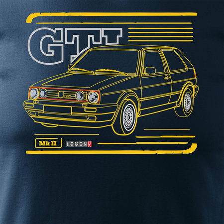 VW Golf 2 II pánské tmavě modré tričko REGULAR s motivem auta