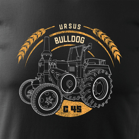 Ursus C45 traktor tričko pro Bulldog farmáře pánské černé REGULAR