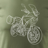Yamaha Tracer 7 700 khaki pánské tričko s motivem motocyklu