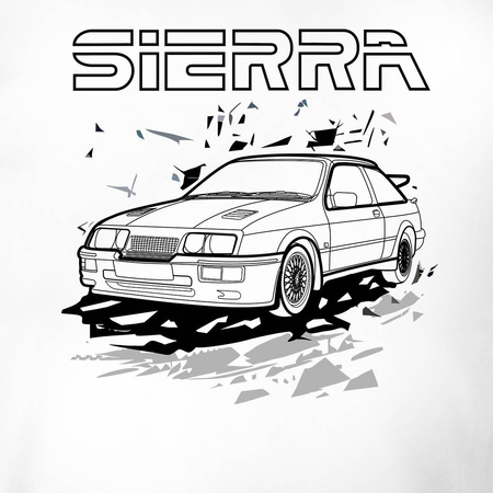 Ford Sierra RS 500 cosworth pánské automobilové tričko bílé