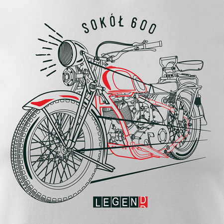 Falcon 600 pánské tričko na motorku bílé REGULAR
