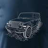 Tričko Jeep Wrangler Rubicon s autem Jeep Wrangler pánské tmavě modré REGULAR